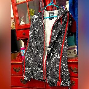 windbreaker hoodie batik swirl zip up long sleeve no flaws